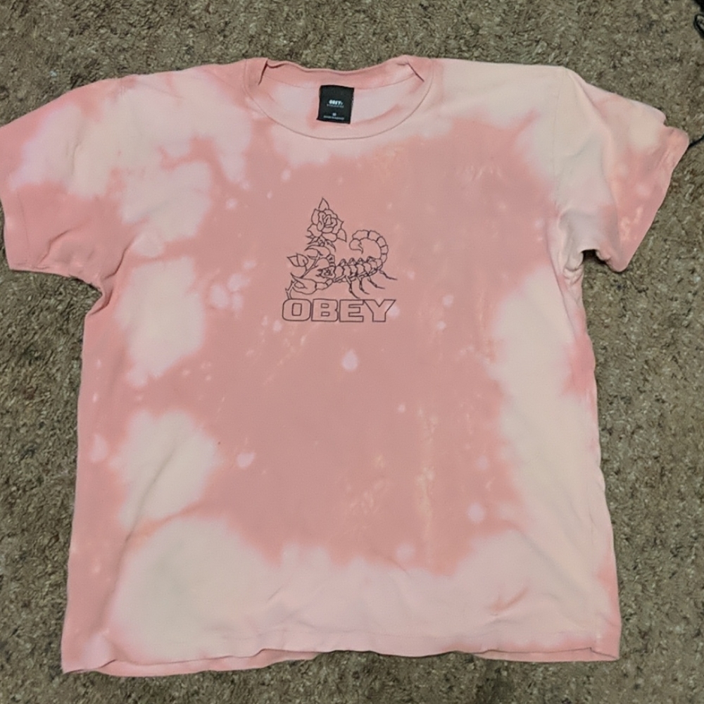 Obey m women's tie dye tshirt